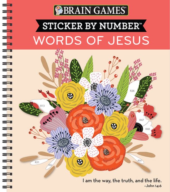 Brain Games - Sticker by Number- Brain Games - Sticker by Number: Words of Jesus (28 Images to Sticker)