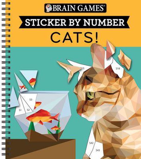Brain Games - Sticker by Number- Brain Games - Sticker by Number: Cats! (28 Images to Sticker)