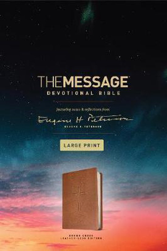 Message Devotional Bible Large Print Brown, The