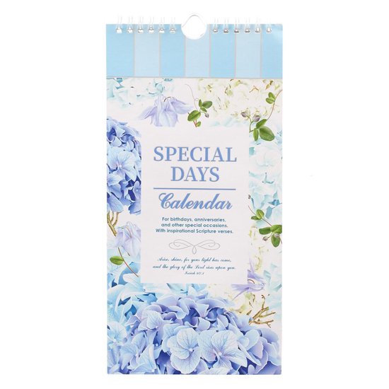 Calendars Special Days Blue