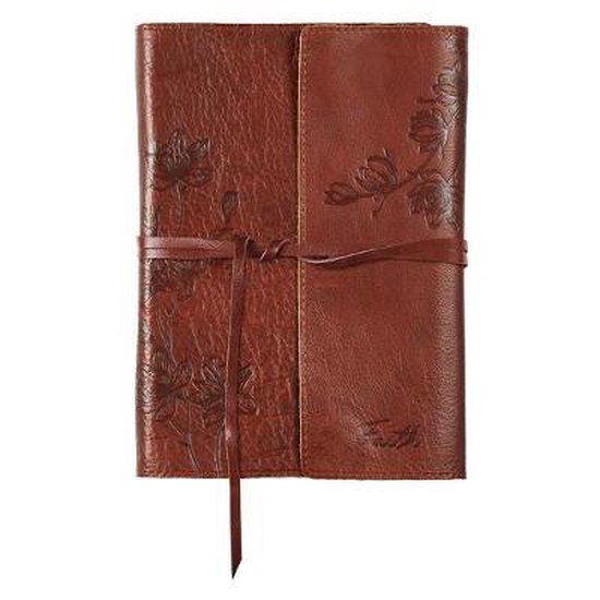 Journal Wrap Leather Brown Faith