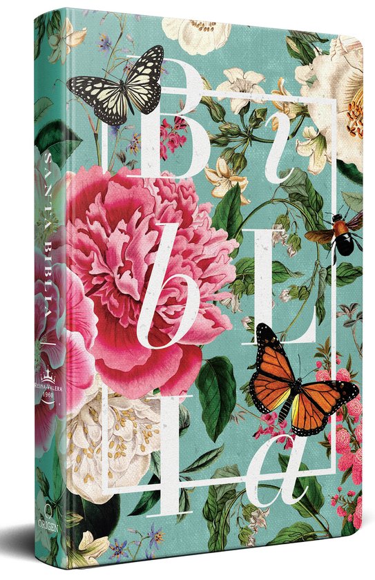 Biblia RVR 1960 letra grande tamaño manual, tapa dura Jardin de flores / Spanish Bible RVR 1960 Handy Size Large Print Hardcover Garden of Flowers