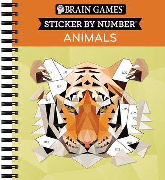 Brain Games - Sticker by Number- Brain Games - Sticker by Number: Animals - 2 Books in 1 (42 Images to Sticker)