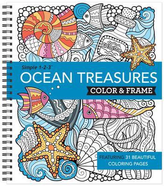 Color & Frame- Color & Frame - Ocean Treasures (Adult Coloring Book)