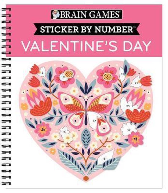 Brain Games - Sticker by Number- Brain Games - Sticker by Number: Valentine's Day