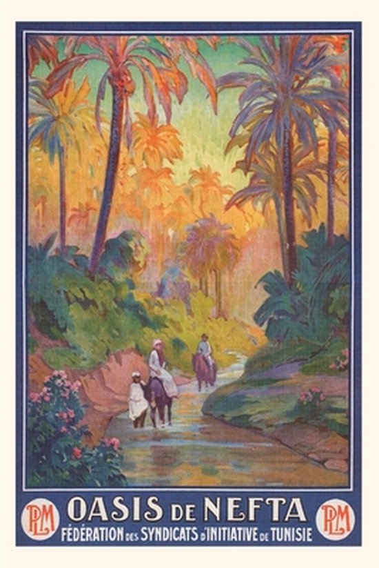 Pocket Sized - Found Image Press Journals- Vintage Journal Nefta Oasis, Tunisia, Travel Poster