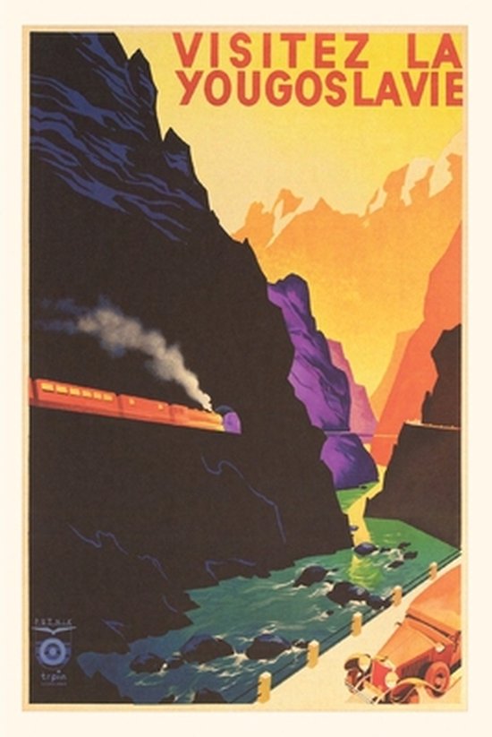 Pocket Sized - Found Image Press Journals- Vintage Journal Yugoslavia Travel Poster