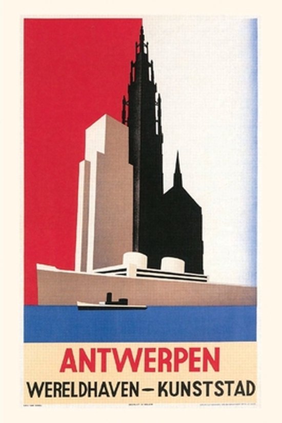 Pocket Sized - Found Image Press Journals- Vintage Journal Antwerp Travel Poster