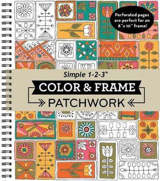 Color & Frame- Color & Frame - Patchwork (Adult Coloring Book)