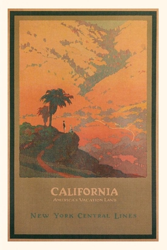 Pocket Sized - Found Image Press Journals- Vintage Journal California America's Vacation Land Travel Poster