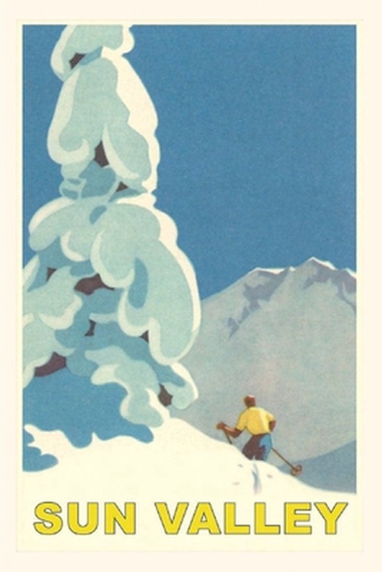 Pocket Sized - Found Image Press Journals- Vintage Journal Skiing in Sun Valley, Idaho Travel Poster