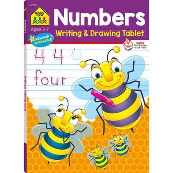 School Zone Numbers Writing & Drawing Tablet Workbook