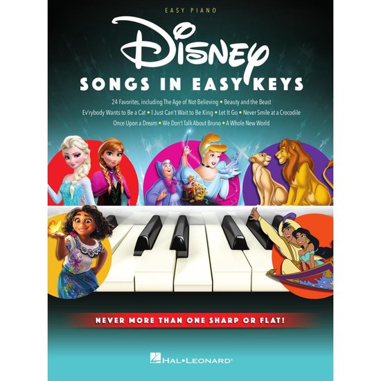 Disney Songs in Easy Keys - Easy Piano Songbook Featuring 24 Favorites