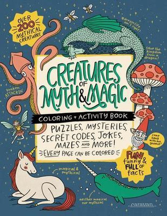 Caravan Coloring + Activity Books- CREATURES of MYTH & MAGIC Coloring + Activity Book