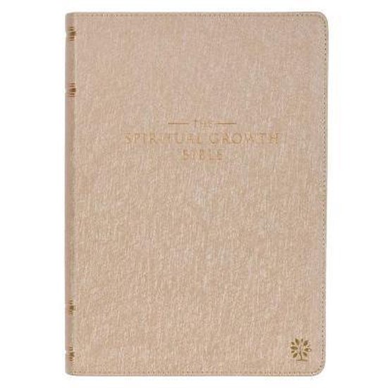 The Spiritual Growth Bible, Study Bible, NLT - New Living Translation Holy Bible, Faux Leather, Pearlescent Taupe