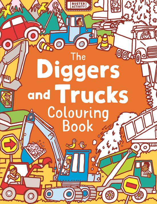 Diggers & Trucks Colouring Book