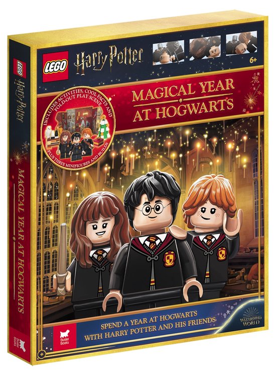 LEGO Minifigure Activity- LEGO Harry Potter: Magical Year at Hogwarts (with 70 LEGO bricks, 3 minifigures, fold-out play scene and fun fact book)