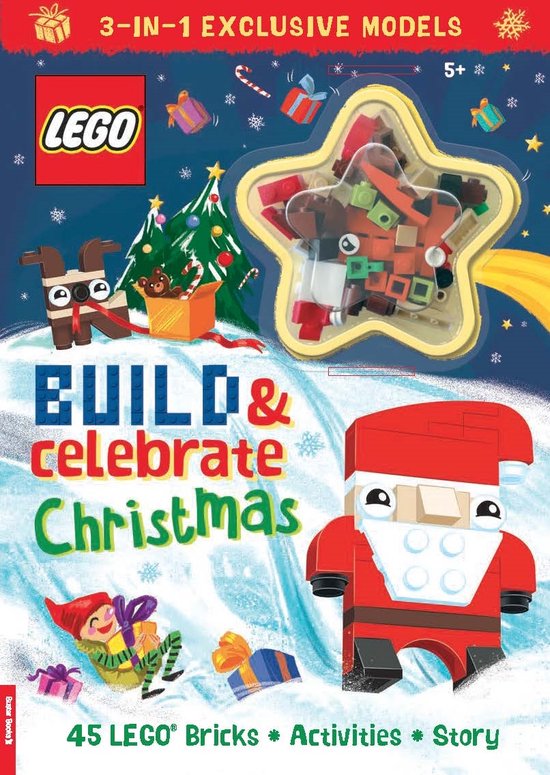 LEGO Books: Build & Celebrate Christmas (includes 45 bricks)