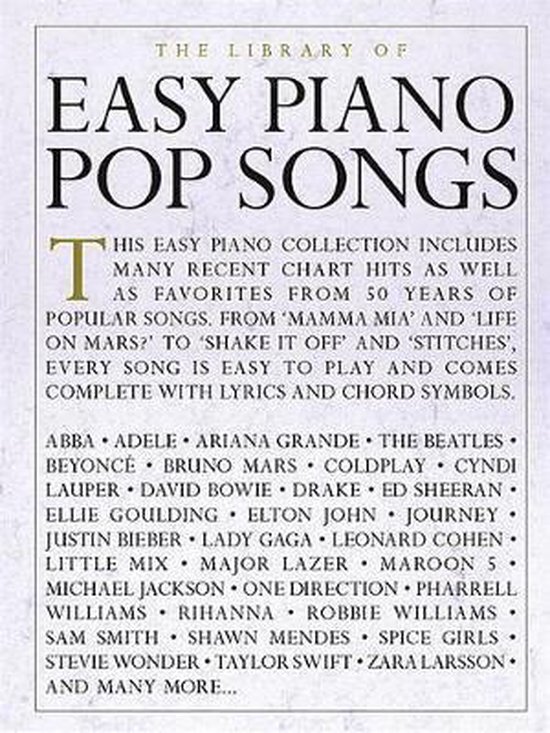 The Library Of Easy Piano Pop Songs