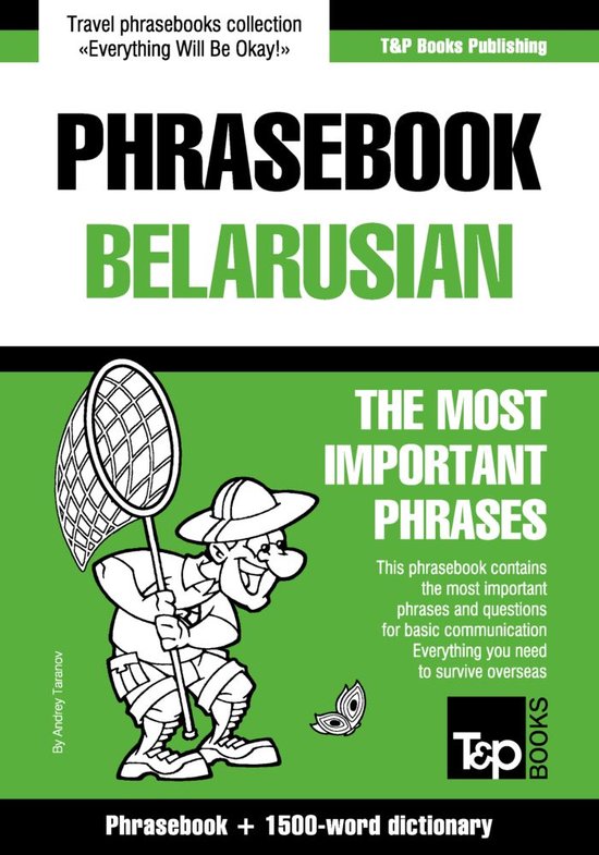 English-Belarusian phrasebook and 1500-word dictionary