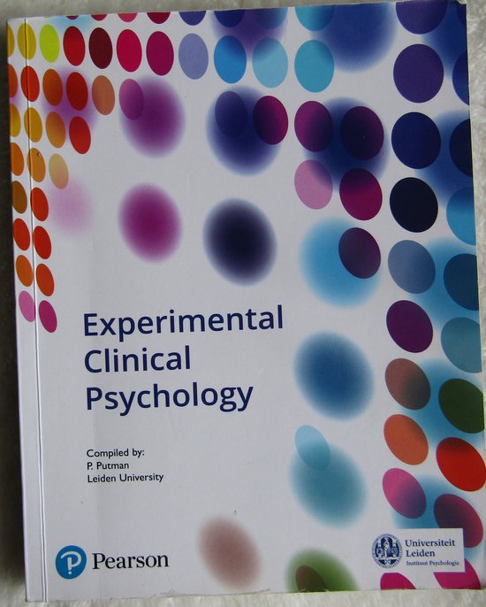 Experimental Clinical Psychology