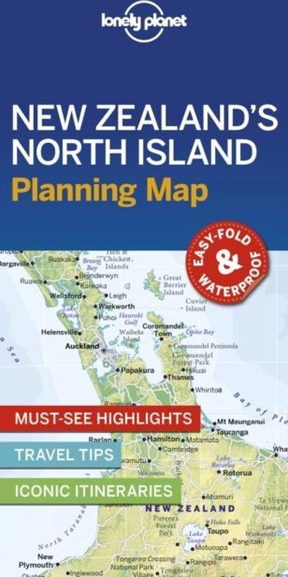 Lonely planet new zealand's north island planning map (1st ed)