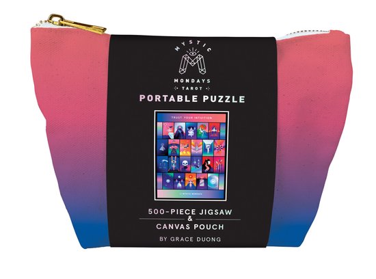 Mystic Mondays Portable Puzzle: 500-Piece Jigsaw & Canvas Pouch