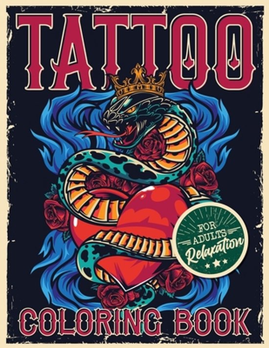 Tattoo Coloring Book for Adults Relaxation