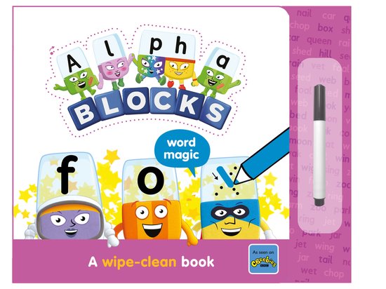 Numberblock Wipe Clean Titles- Alphablocks Word Magic: A Wipe-Clean Book