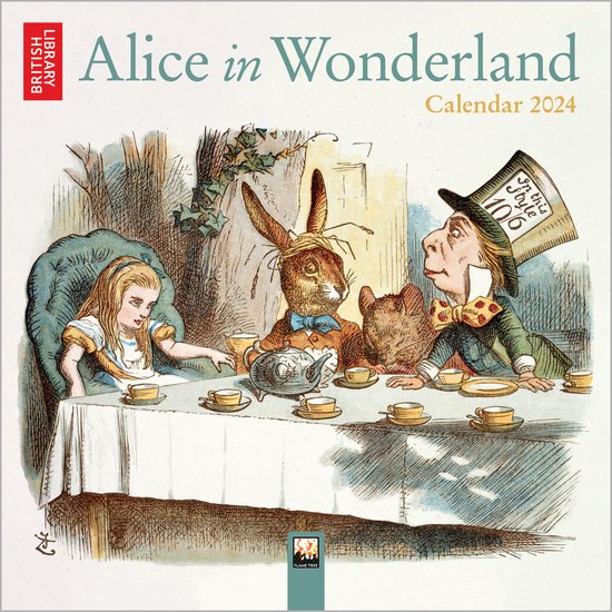 British Library: Alice in Wonderland Mini Wall Calendar 2024 (Art Calendar)