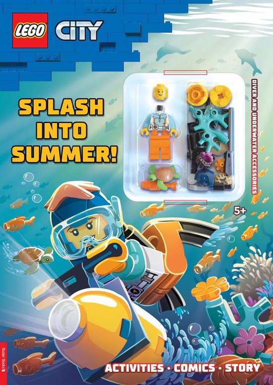 LEGO Minifigure Activity- LEGO City: Splash into Summer (with diver LEGO minifigure and underwater accessories)