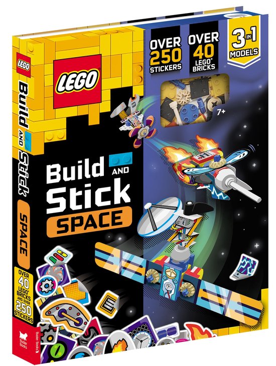 LEGO Build and Stick Activity Box- LEGO Books: Build and Stick: Space (includes LEGO bricks, book and over 250 stickers)