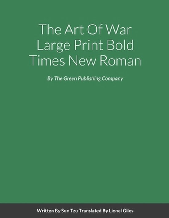 The Green Book Large Print Bold Times New Roman