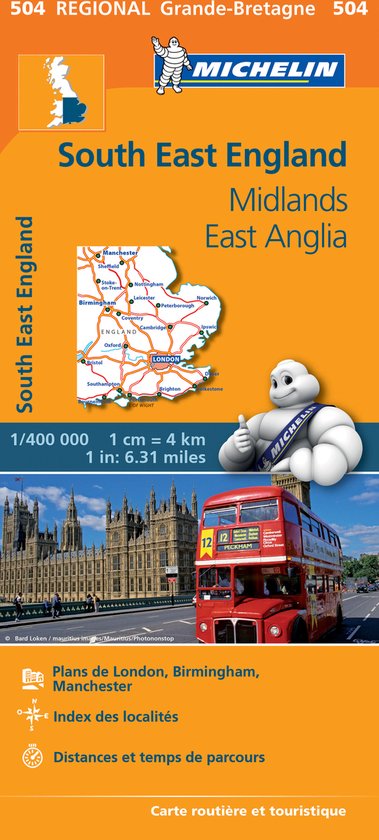 Michelin 504 South East England, Midlands, East Anglia