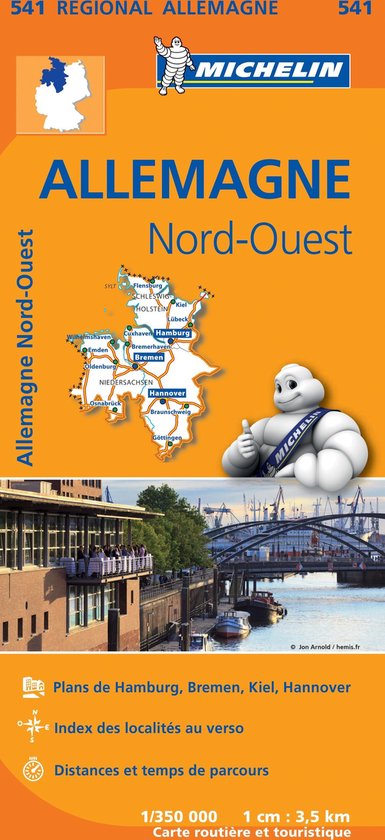 MICHELIN REGIONAL wegenkaart 541: Noordwest-Duitsland