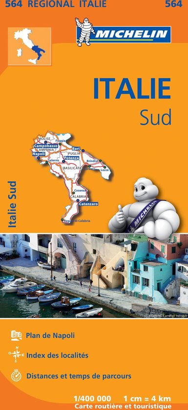 Michelin Regionaal kaart 564 Italie Sud - Zuid-Italië