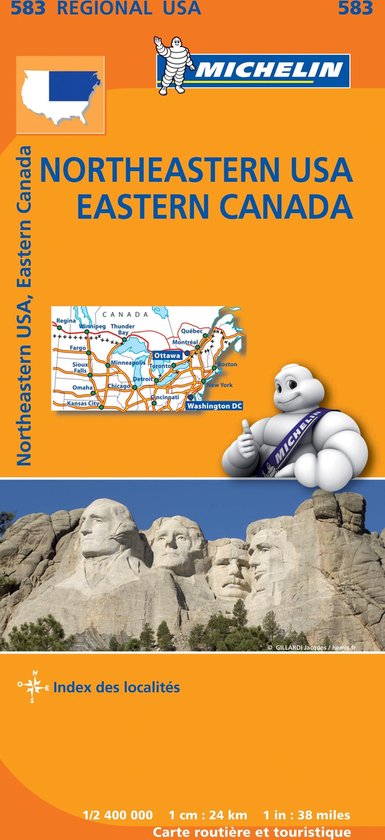 Michelin 583 Northeastern USA, Eastern Canada