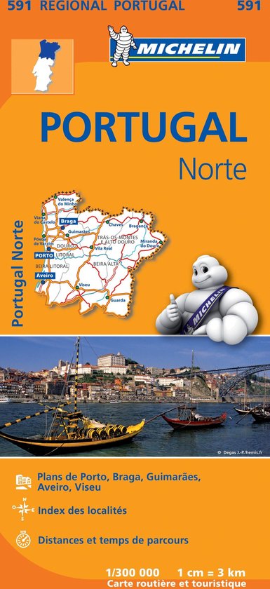 Michelin - Regionaal kaart 591 Portugal Norte