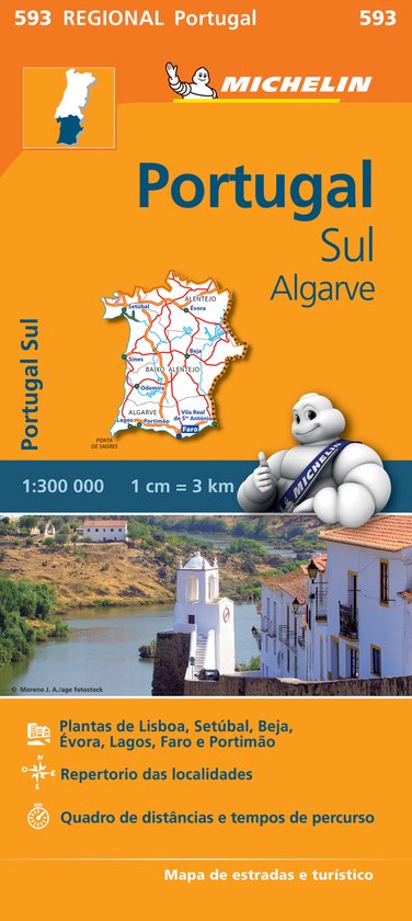 Portugal Sul Algarve REGIONAL Map 593