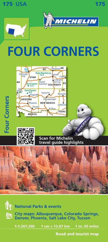 Michelin Zoom 175 Wegenkaart USA Four Corners Map