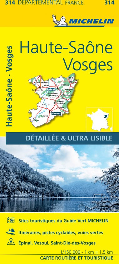 Haute - saone / vosges 11314 carte ' local ' ( France ) michelin kaart