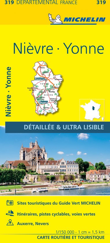 Nievre / yonne 11319 carte ' local ' ( France ) michelin kaart