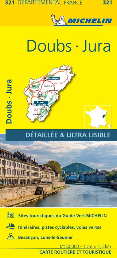 Doubs / Jura 11321 carte ' local ' ( France ) michelin kaart