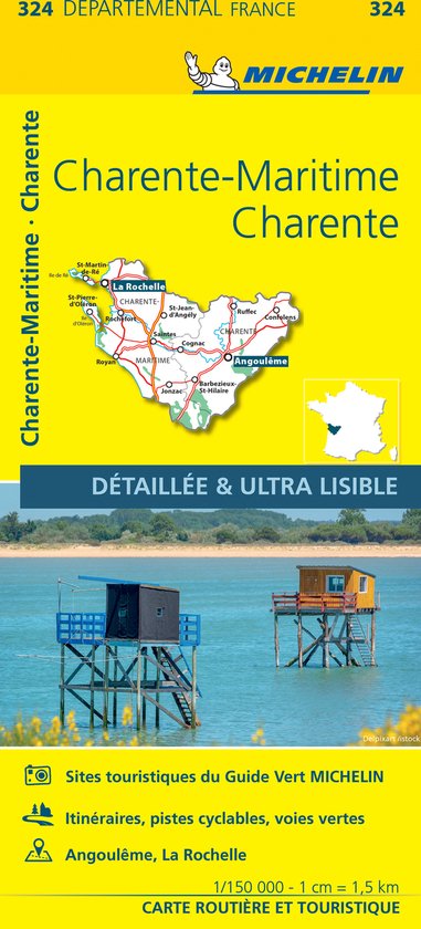 Charente / charente - maritime 11324 carte ' local ' ( France ) michelin kaart