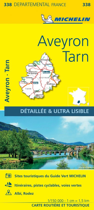 Aveyron / tarn 11338 carte ' local ' ( France ) michelin kaart