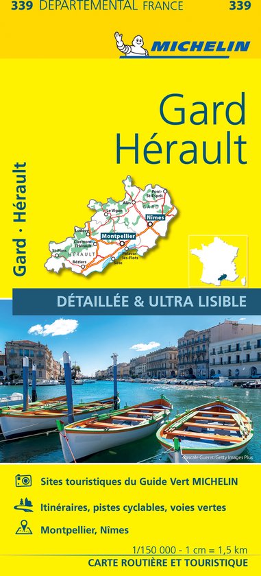 Gard , herault 11339 carte ' local ' ( France ) michelin kaart