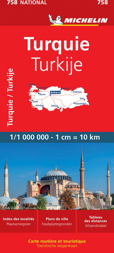 Wegenkaart michelin 758 turkije 1:1.000.000