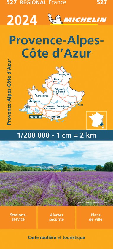 Regionale kaarten Michelin - Michelin Wegenkaart 527 Provence - Cote-d'Azur 2024