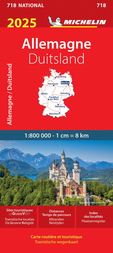 Nationale kaarten Michelin - Michelin 718 Duitsland 2025