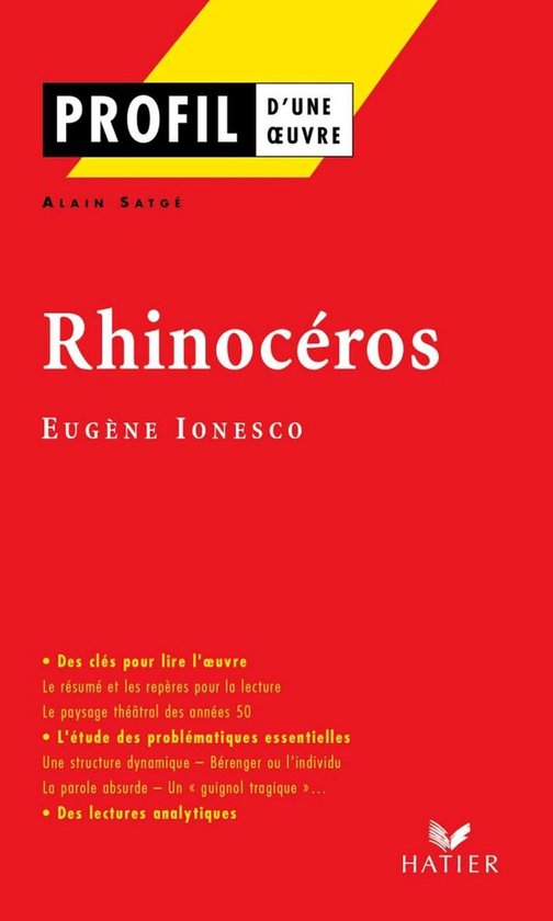 Profil - Ionesco (Eugène) : Rhinocéros